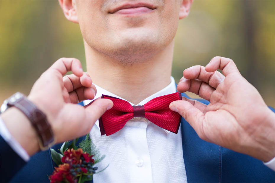 Ein beliebtes Bräutigam-Accessoires: Die Fliege