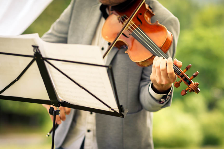 Live-Musik passt hervorragend zum Sektempfang